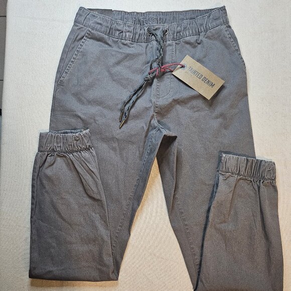 Tainted Denim Men's Slim Fit Gray Jogger Pants - Size 30 - Picture 1 of 11